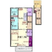 GRAND SOLEIL 北鬼柳 Bの間取り画像