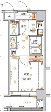 ハーモニーレジデンス東京イーストコア#002の間取り画像