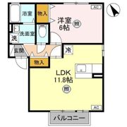 グリーンハイツ Hの間取り画像