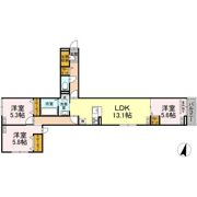 セレスティア江戸川Ⅱの間取り画像