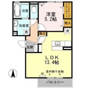 エスポワール・東和田 Bの間取り画像