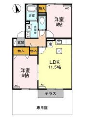 エフロレンス山陽 B棟の間取り画像