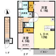 ヴィラ ウィステリア 神埼 C棟の間取り画像
