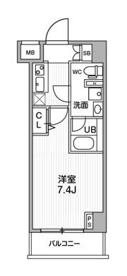 ｼﾞｪﾉｳﾞｨｱ阪東橋ｽｶｲｶﾞｰﾃﾞﾝの間取り画像