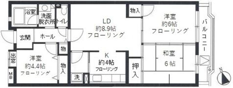 ブランニュー別所4号棟の間取り画像