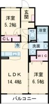 プレジデント正弥小郡の間取り画像