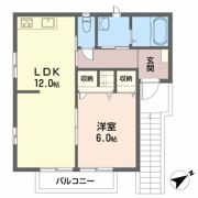 クレシエンド西垣生 B棟の間取り画像