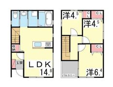 花田町加納原田戸建の間取り画像