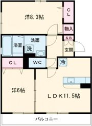 サニーハイツ平田の間取り画像