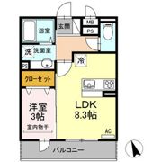 クレール八乙女の間取り画像