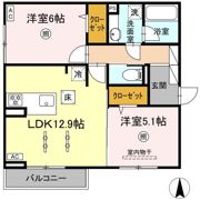 (仮称)D-ROOM古賀町E･Tの間取り画像