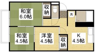 ドミール八幡 B棟の間取り画像