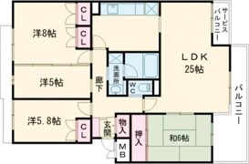 ウェール庚午の間取り画像