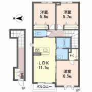 フェリシード サリーチェの間取り画像