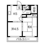 コーポ花の木Ⅰの間取り画像