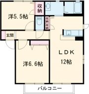 花ぞ野ローズガーデン F棟の間取り画像