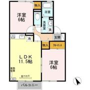 エルフタウン吉久 Kの間取り画像
