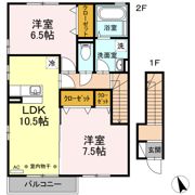 ボヌールK D棟の間取り画像