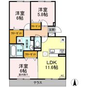 シオンKY Ⅰ号館の間取り画像