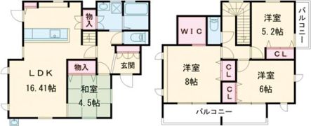 K's本町2号棟の間取り画像
