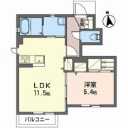 フラット城南の間取り画像