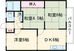 ハイツタケナカB棟の間取り画像