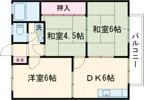 ハイツタケナカB棟の間取り画像