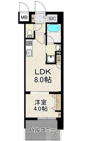 サンロージュ大分駅前の間取り画像