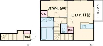オーシャンコート北今宿の間取り画像