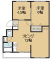 湯川ハイツの間取り画像