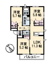 レジデンス緑町Ⅱの間取り画像