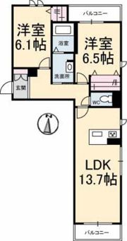 シャラーレ西深津の間取り画像