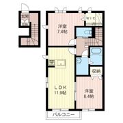 プロヌーブ小山 Bの間取り画像