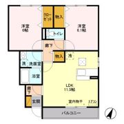 イーズフィールド Aの間取り画像