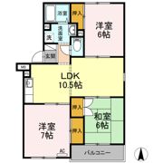 ホワイトヒルズ山陽 B棟の間取り画像