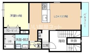 プライムステージ松福Ⅱ番館の間取り画像