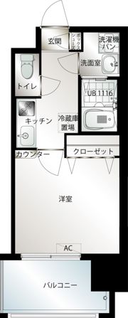 エンクレスト博多駅前Ⅲの間取り画像