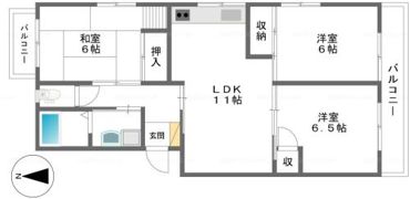 クオーレ撫川 A棟の間取り画像