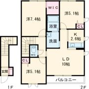 クレストⅡの間取り画像