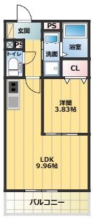 Gran Hill 福大前の間取り画像