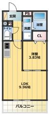 Gran Hill 福大前の間取り画像