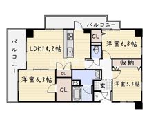 コンフォート・スクエア安部山の間取り画像