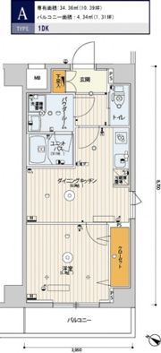 スカイコート渋谷神山町の間取り画像
