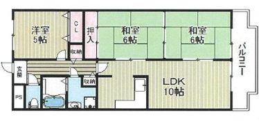 グランドハイツ洛南の間取り画像
