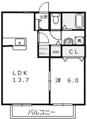 IVY COURT Bの間取り画像