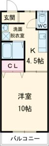 コーポ高池の間取り画像