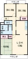 エレガン柏森の間取り画像