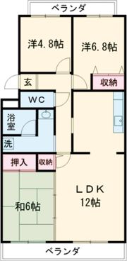 エレガン柏森の間取り画像