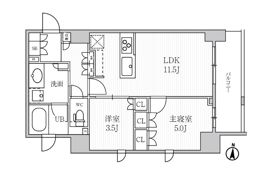 シーズンフラッツ菊川の間取り画像