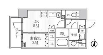 シーズンフラッツ菊川の間取り画像